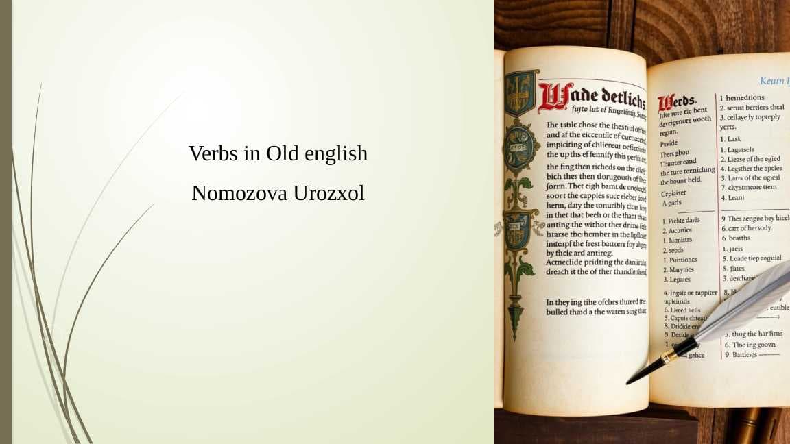 Verbs in Old english