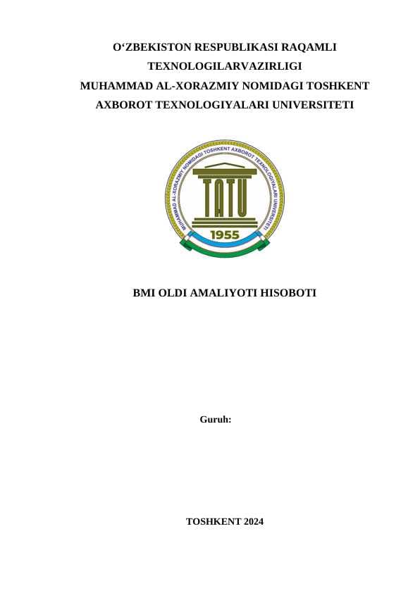MCHJ amaliyot hisobot
