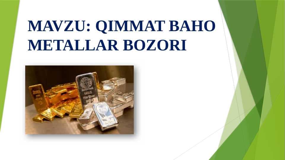 QIMMAT BAHO METALLAR BOZORI