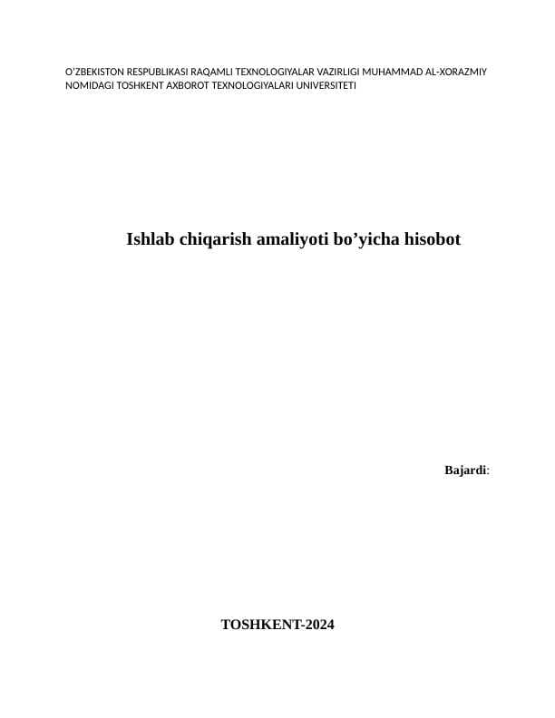 Uztelecom amaliyot hisobot