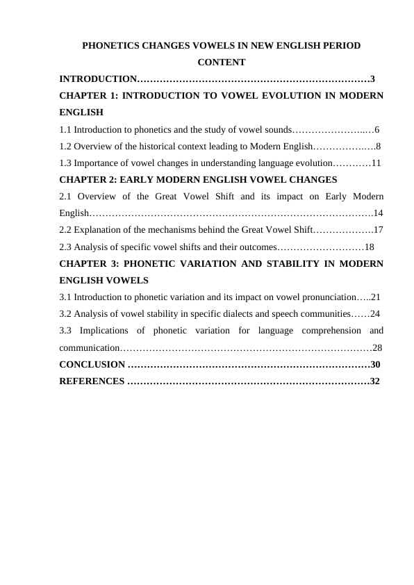 PHONETICS CHANGES VOWELS IN NEW ENGLISH PERIOD
