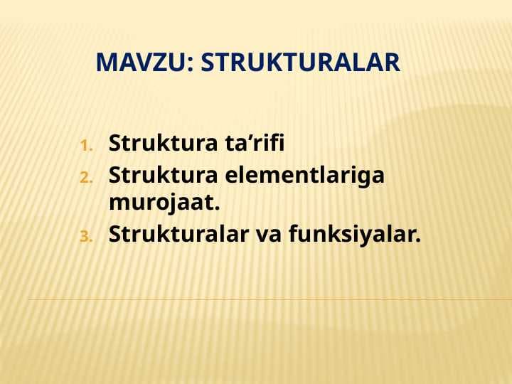 Strukturalar