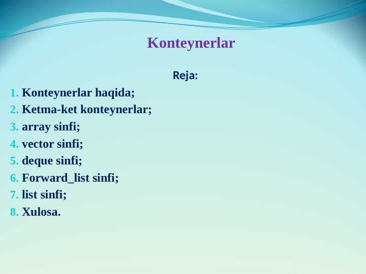 Konteynerlar