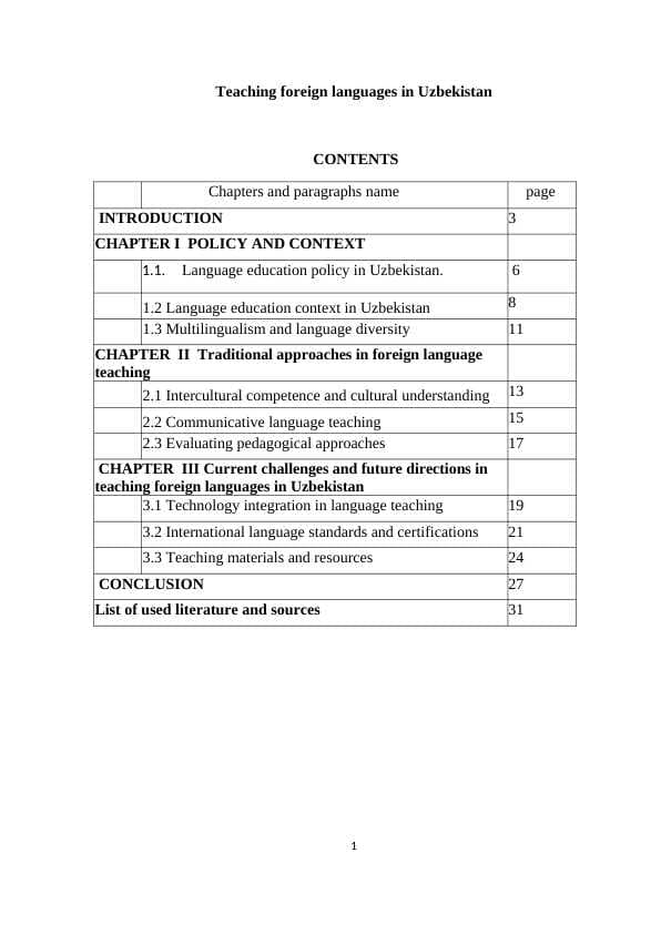 Teaching foreign languages in Uzbekistan