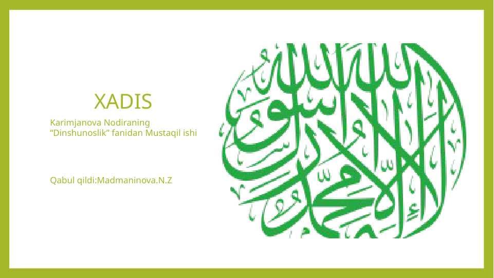 Xadis.Hadis