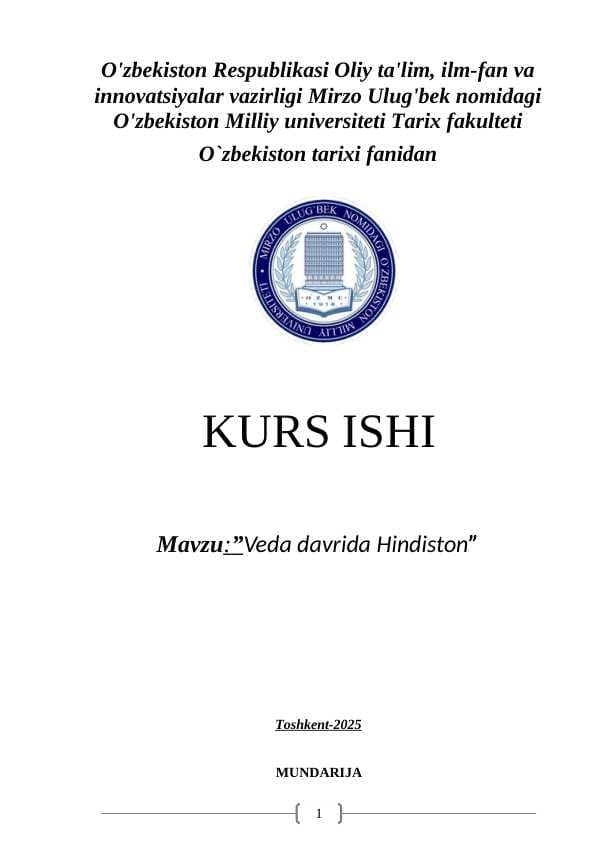 ”Veda davrida Hindiston”