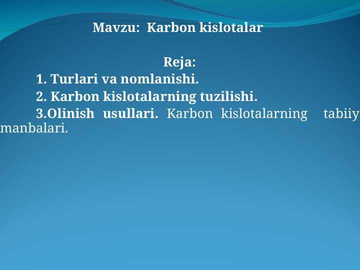 Karbon kislotalar