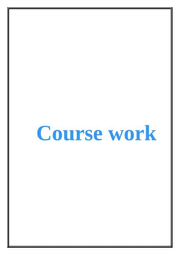 The assessment of writing course work