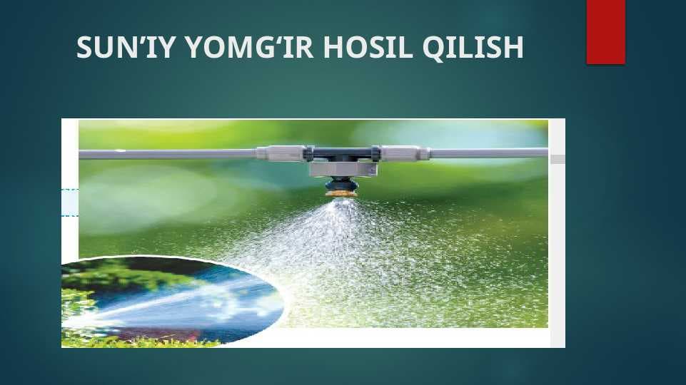 Sun'iy yomg'ir hosil qilish