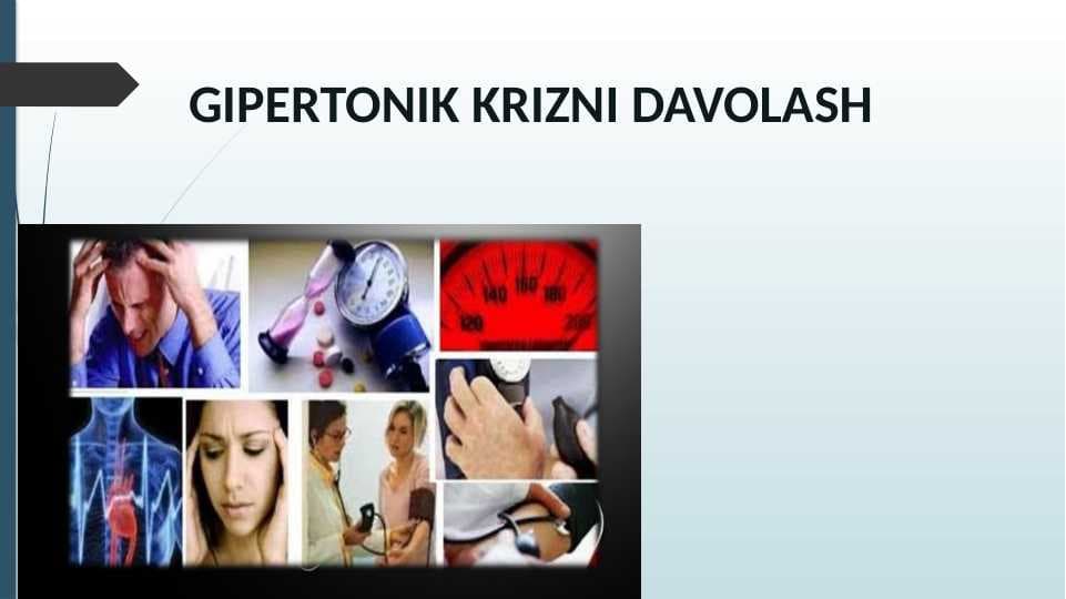 GIPERTONIK KRIZNI DAVOLASH