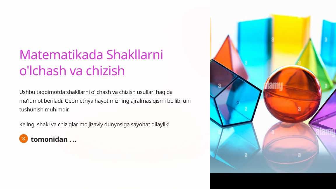 Matematikada Shakllarni o'lchash va chizish
