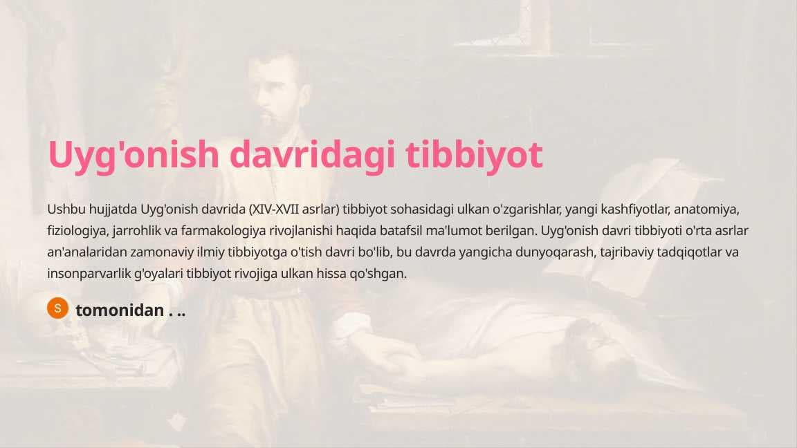 Uyg'onish davridagi tibbiyot