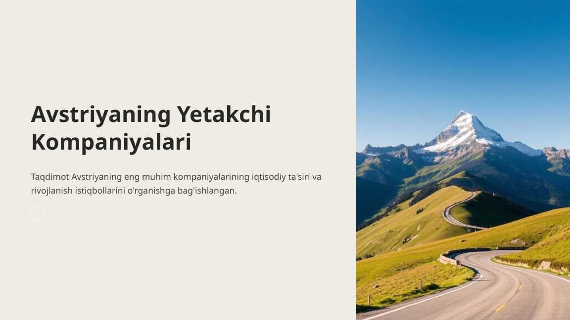 Avstriyaning Yetakchi Kompaniyalari pptx