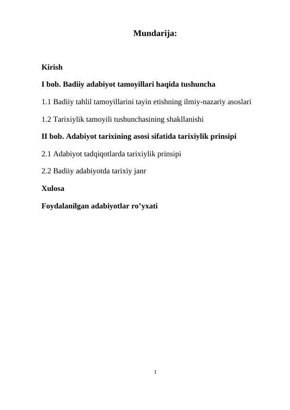 Badiiy adabiyotda tarixiylik tamoyili