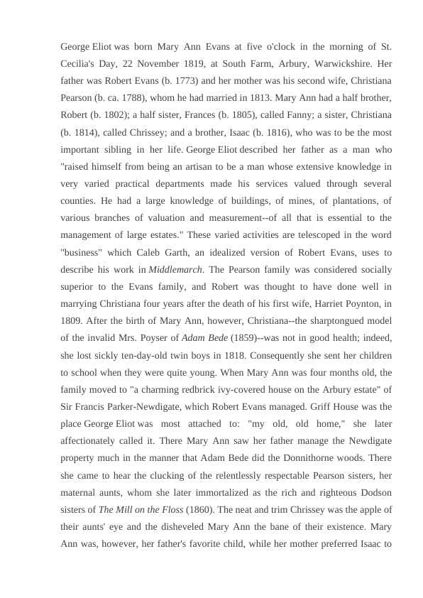 George Eliots novel.