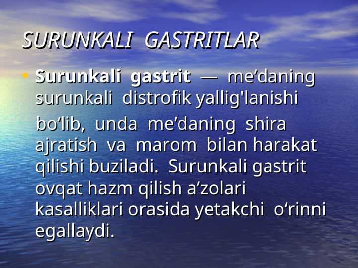Hazm a'zolari kasaliklari