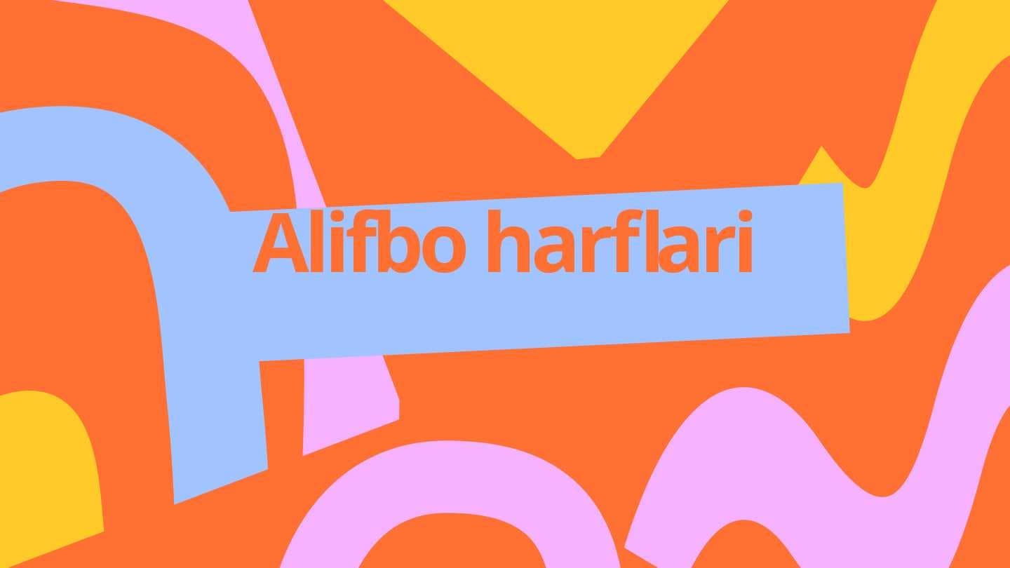 Alifbo harflari