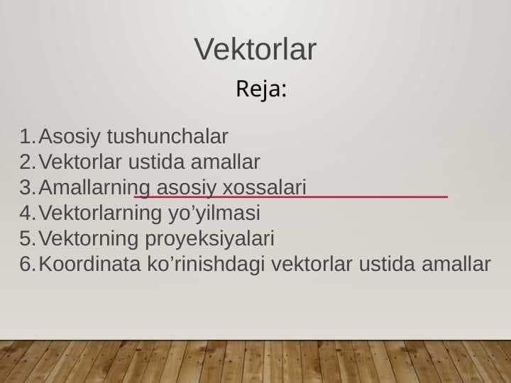 vektorlar