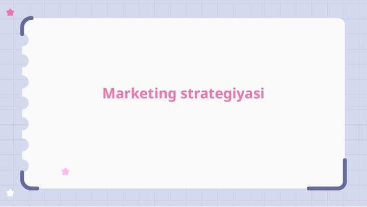 Marketing strategiyasi