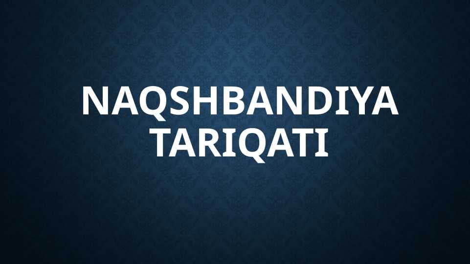 Naqshbandiya tariqati