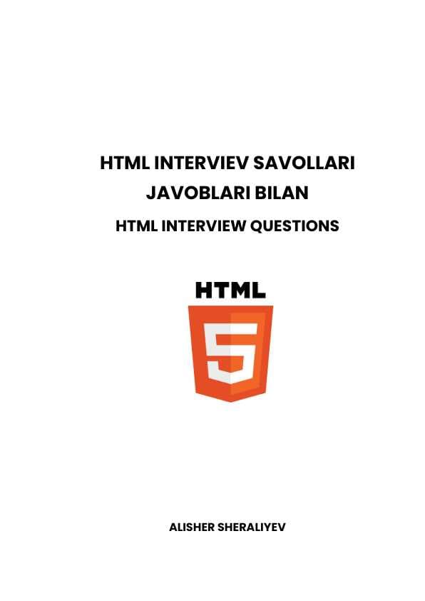 HTML interview savollari javoblari bilan