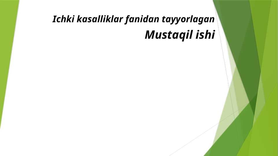 Jigar va o’t yo’llarining zamonaviy tekshirish usullari