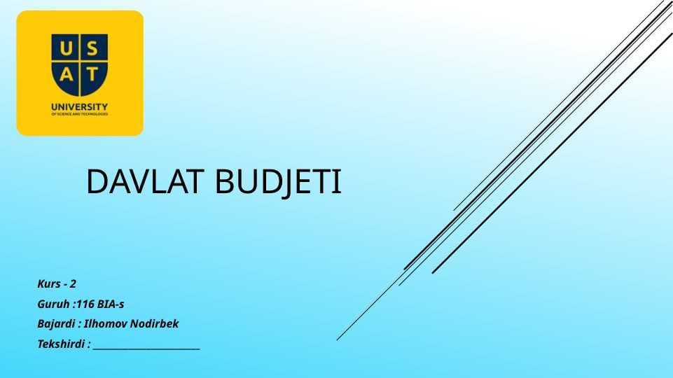 Davlat Budjeti pptx