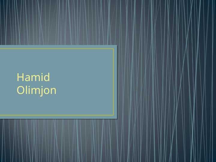 Hamid  Olimjon