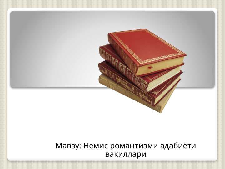 Немис романтизми адабиёти вакиллари