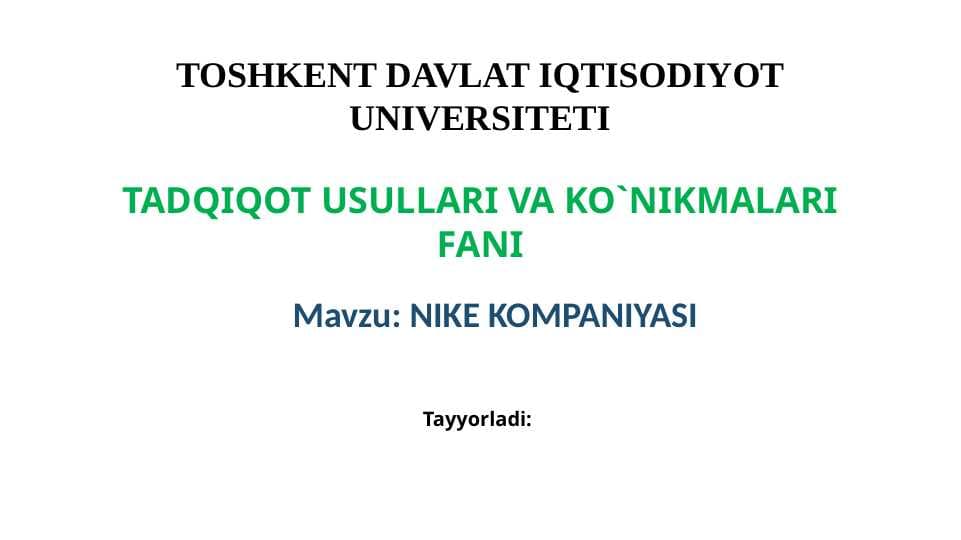 Nike kompaniyasi