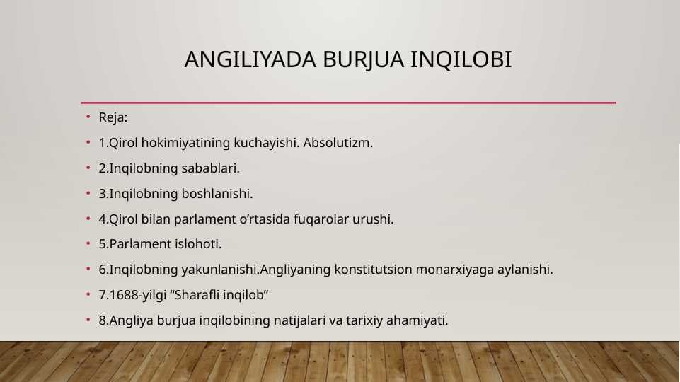 angiliyada burjua inqilobi
