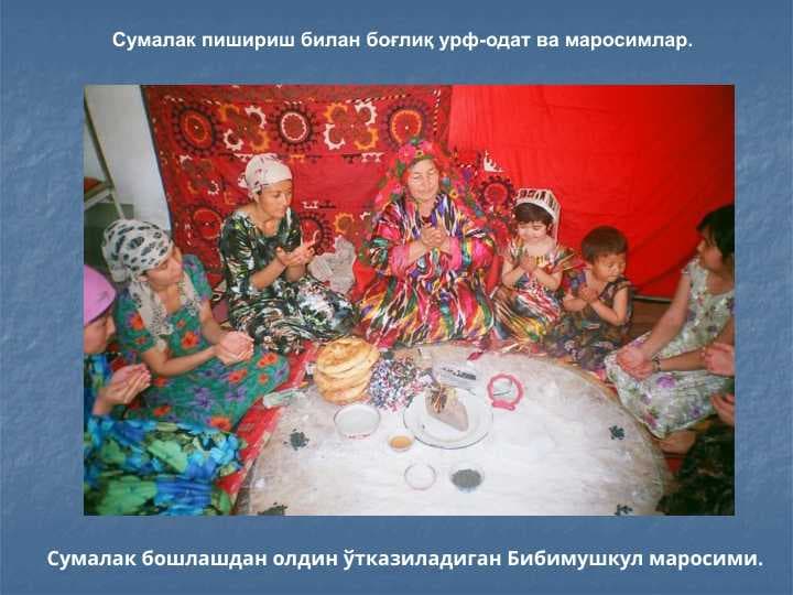 Сумалак пишириш билан боғлиқ урф-одат ва маросимлар.