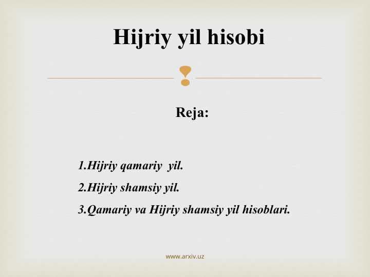 Hijriy yil hisobi
