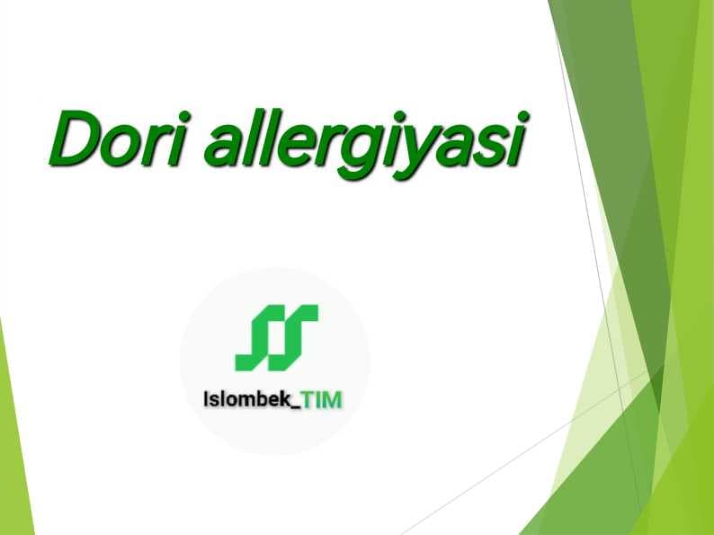 Dori allergiyasi