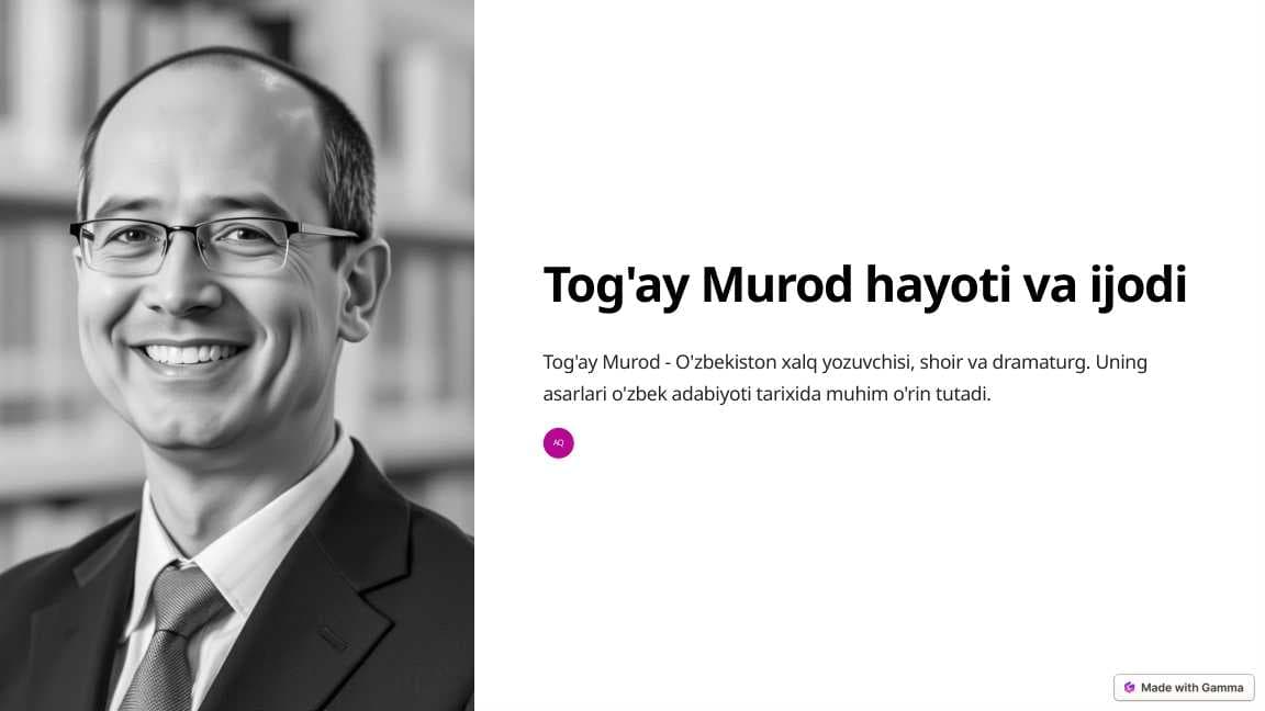 Tog'ay Murod hayoti va ijodi
