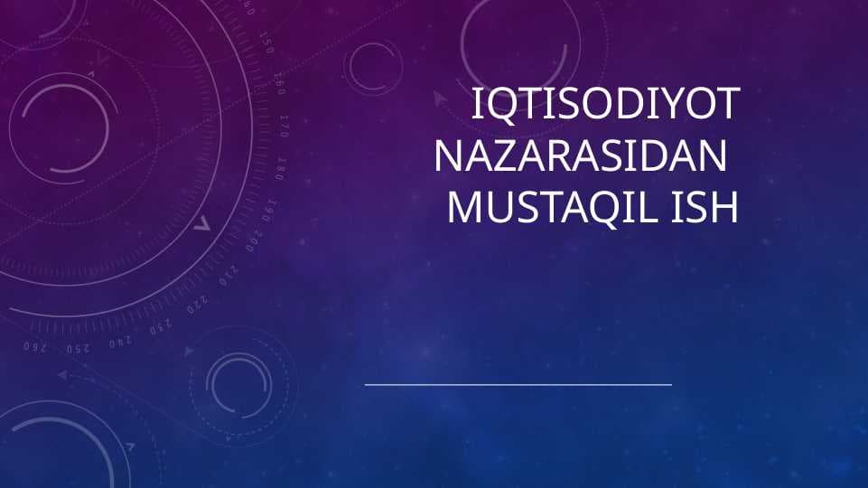 MOLIYA TIZIMI VA MOLIYAVIY SIYOSAT