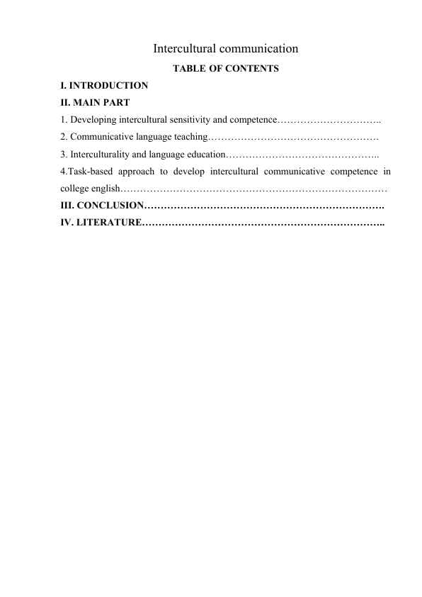 Intercultural communication