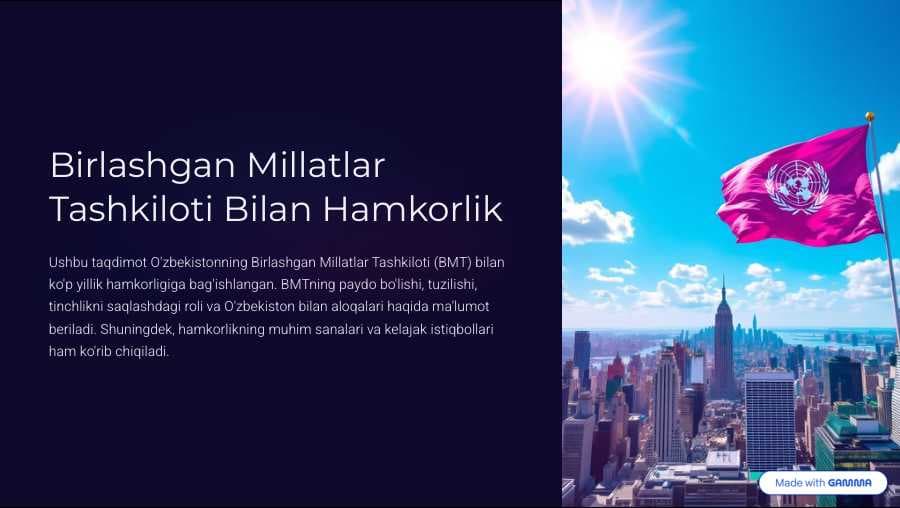BMT bilan hamkorlik