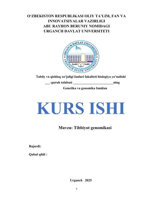 Tibbiyot genomikasi..