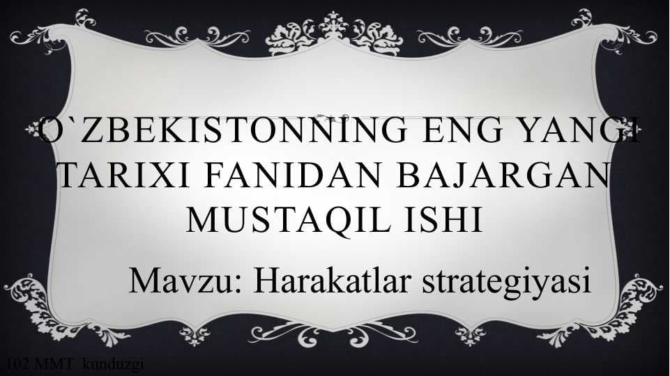 Harakatlar strategiyasi