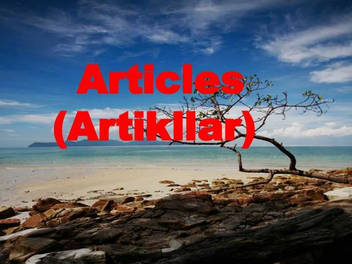 Artikllar