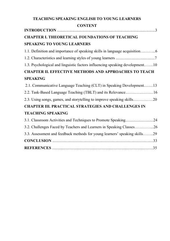 TEACHING SPEAKING ENGLISH TO YOUNG LEARNERS