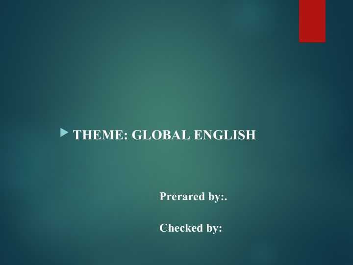 GLOBAL ENGLISH