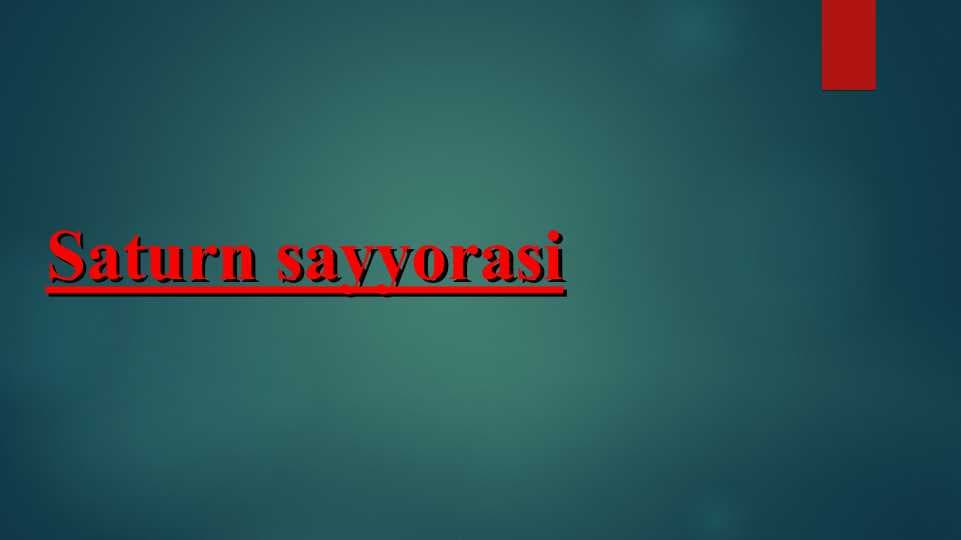 Saturn sayyorasi