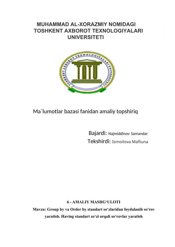Ma'lumotlar bazasi