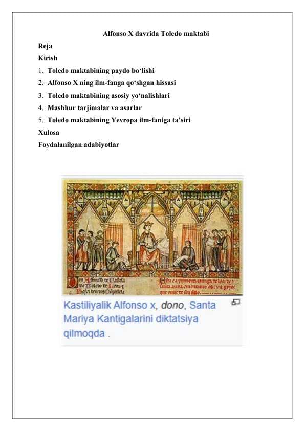 Alfonso X davrida Toledo maktabi 25