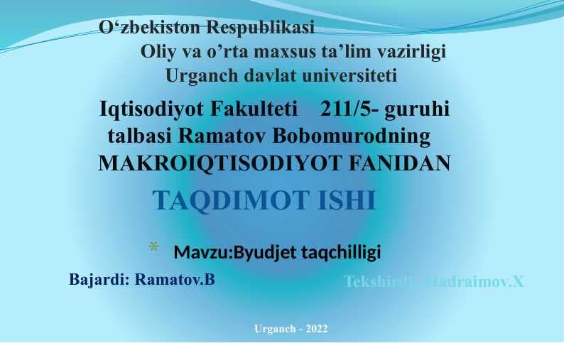Byudjet taqchilligi