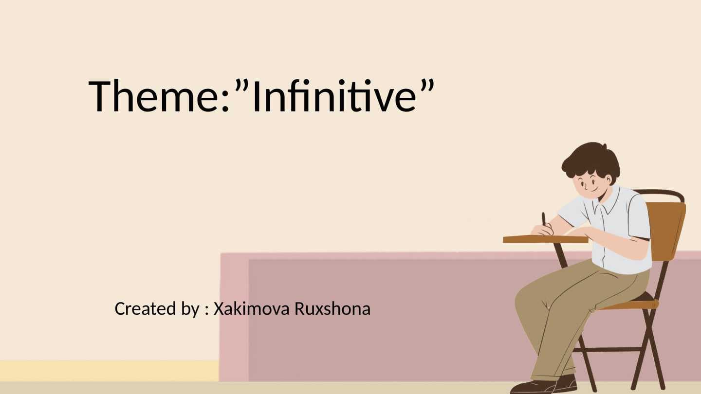 Infinitive