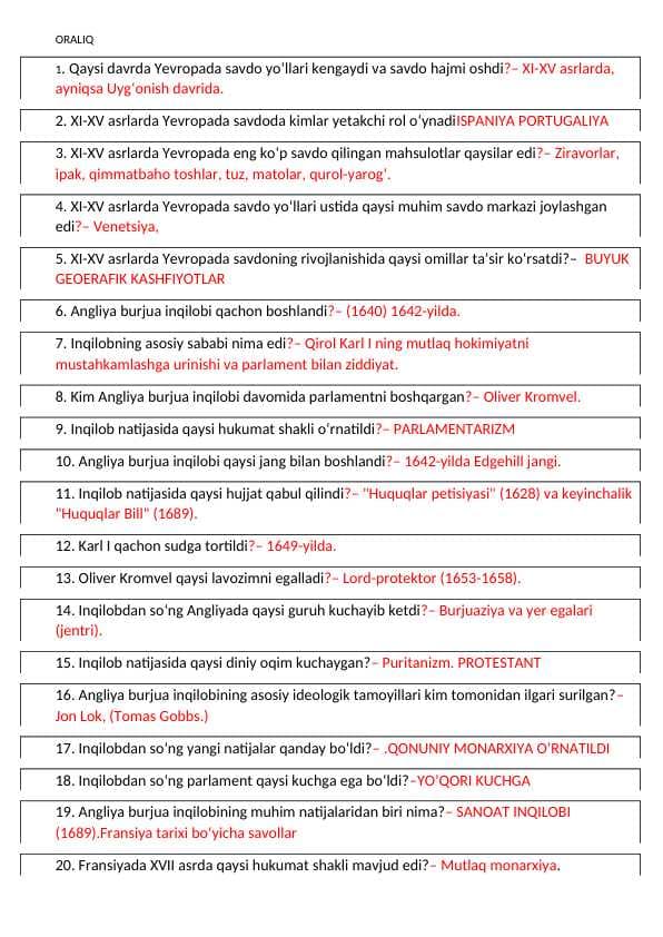 Tarixdan test