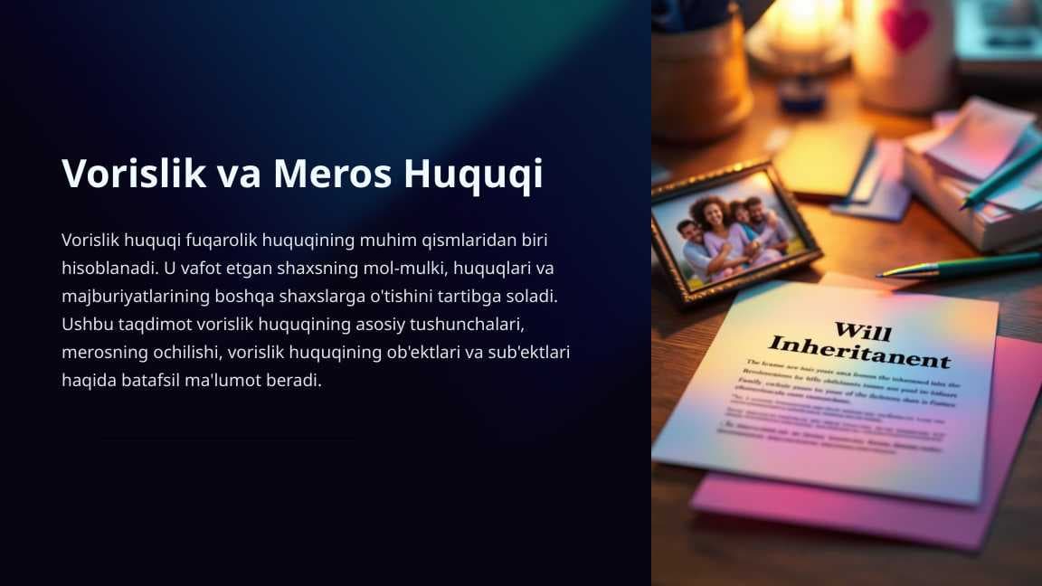 Vorislik va Meros Huquqi